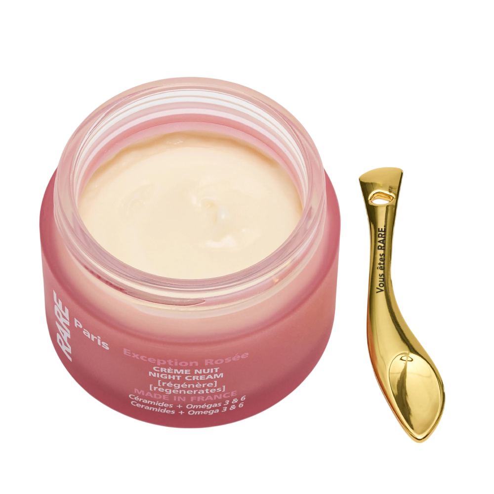 RARE PARIS Exception Rosée Night Cream 50ml - Восстанавливающий ночной крем для лица с церамидами, Омега 3 и 6 - фото №1